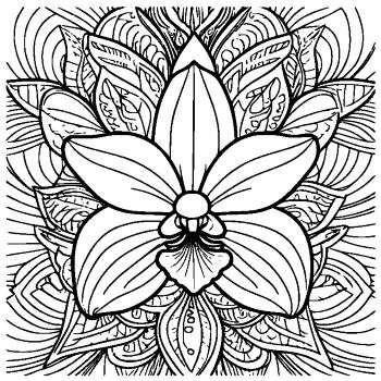 大人向けマンダラ風「花マンダラ」の塗り絵13